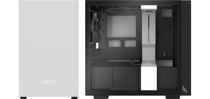 nzxt h210 mini-itx case white black