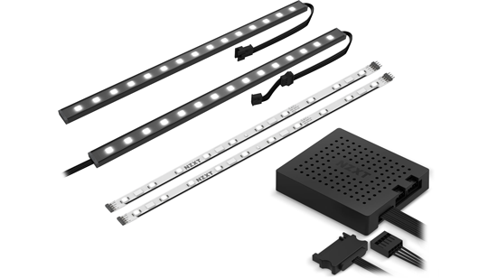 NZXT RGB Fan Controller Bundle - HUE 2 Underglow - x2 300mm Strips