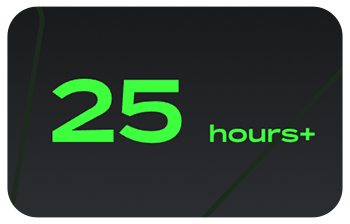 25 Hours Battery Life