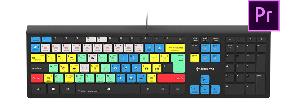 Adobe Premiere Pro Backlit Keyboard - Windows Edition