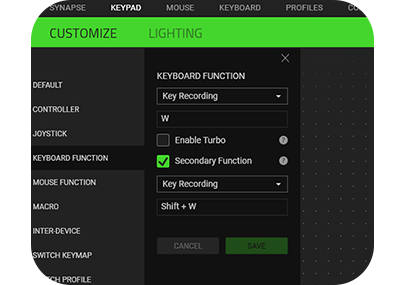dual function keys