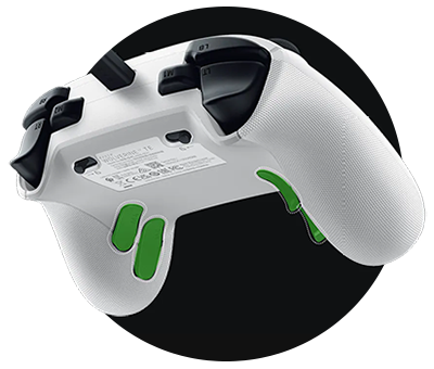 4 MOUSE CLICK BACK BUTTONS
& 2 CLAW GRIP BUMPERS