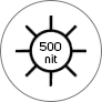 500 nits