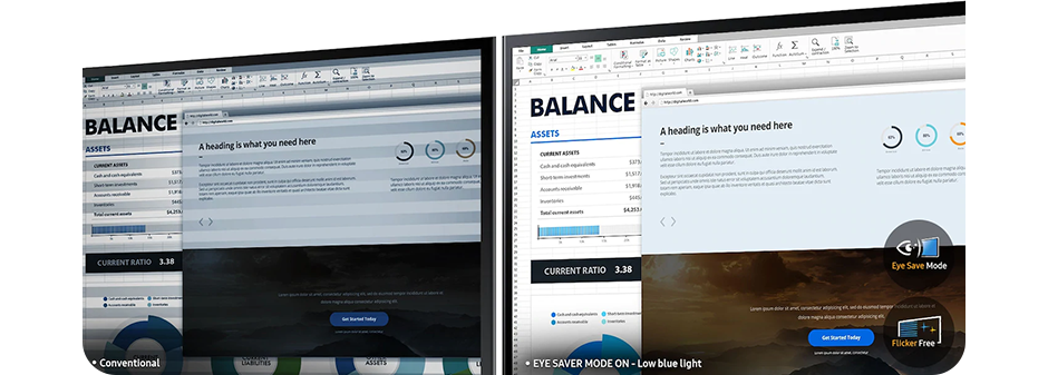 reduce eye strain modes
