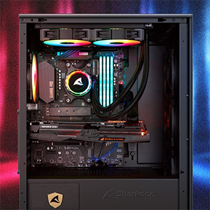Side open case with hardware inside to showcase spacious design