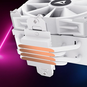 A40 RGB close up of 4 Copper Heat Pipes