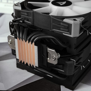 A60 ARGB close up of 6 Copper Heat Pipes