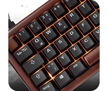 Top-down shot showcasing keyboard