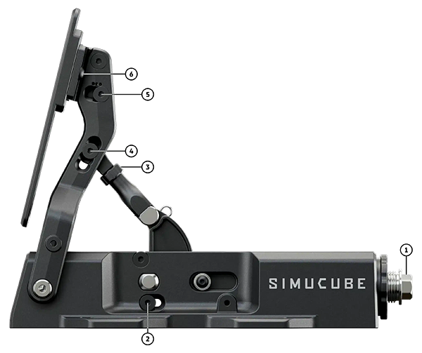 Side view angle of co-pedal.