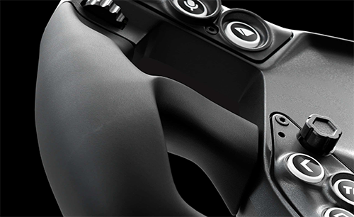 Close up of wheel handles for ergonomics