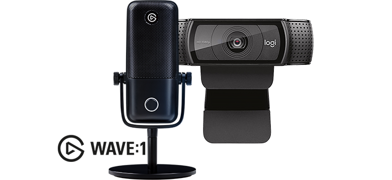 Blue Snowball iCE Mic Logitech HD Pro Webcam