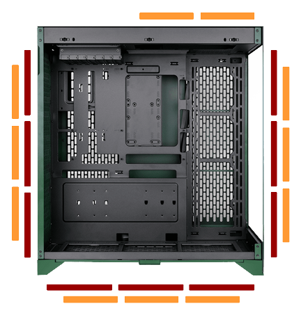 Thermaltake CTE E660 MX Total Fan Configuration