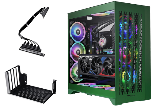 Included GPU Riser Cable and Bracket allow for customisation of GPU placement