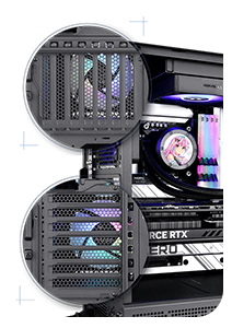 Rotational PCI-E Slots