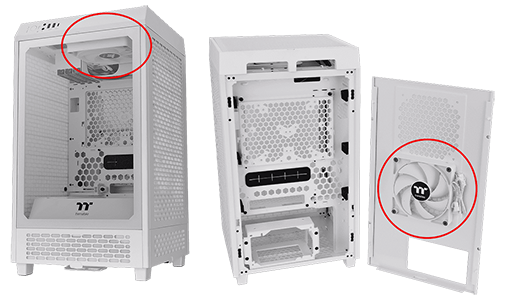 Two CT140 White PC Cooling Fans