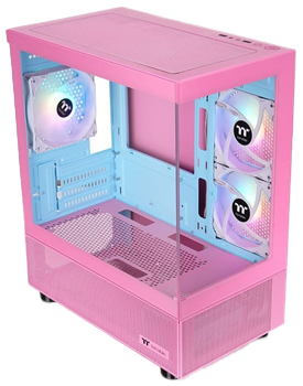 The View Tempered Glass Bubble Pink mATX Gaming Case