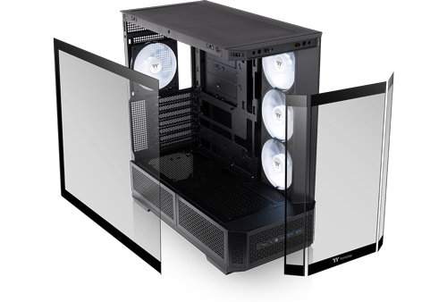 Tempered Glass Front and Left Panels