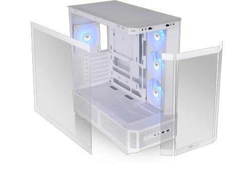 Tempered Glass Front and Left Panels