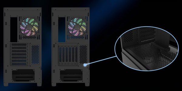 Rotational PCI-E slots