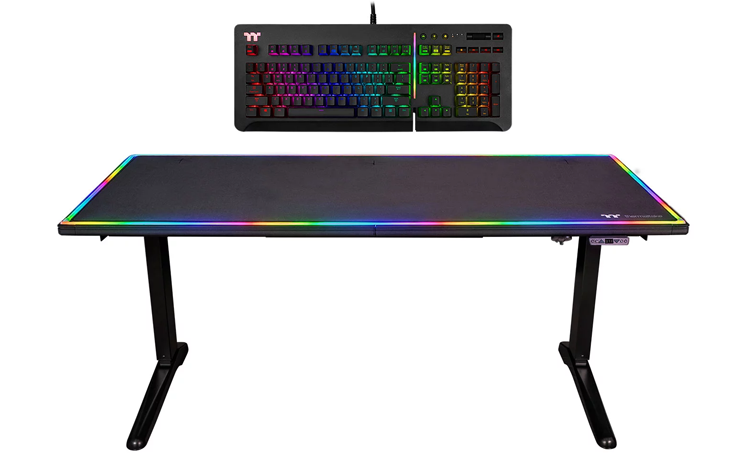 Level 20 BattleStation RGB Gaming Desk and Keyboard Bundle