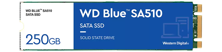 Front facing WD Blue M.2 SSD