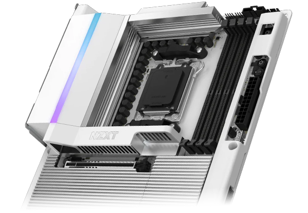 Top Down View of Motherboard Showing VRM
