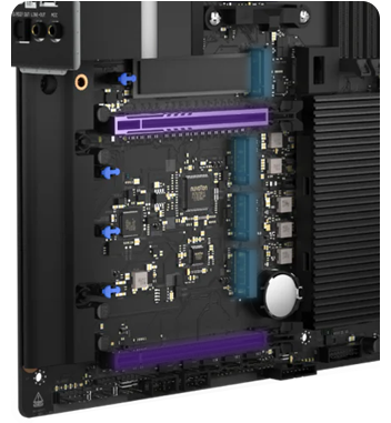 Main side of board with Expansion Slots highlighted
