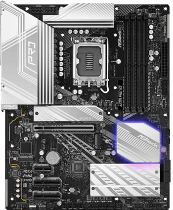 ASRock Pro RS Z890 DDR5 Intel Motherboard for Intel Core Ultra Series 2