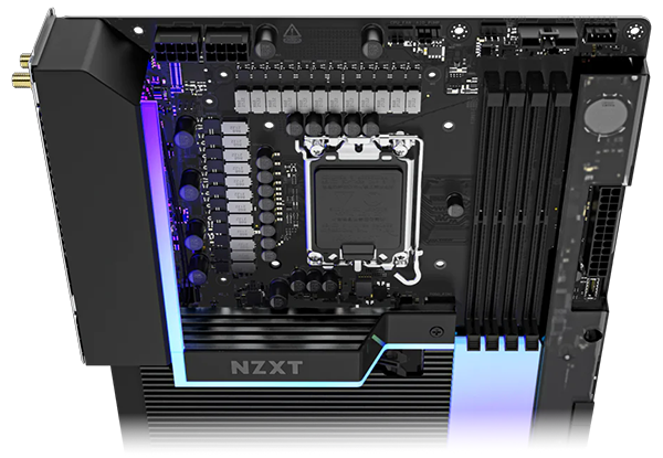 Top Down View of Motherboard Showing VRM