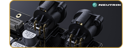 Neutrik gold-plated plug