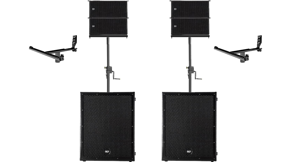 RCF HDL6A / SUB8004-AS Active Line-Array Ground-Stacked System Bundle