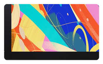 close up of the bottom corner of the wacom cintiq