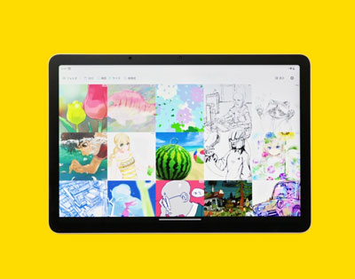 wacom shelf on the Wacom MovinkPad 11 portable drawing tablet