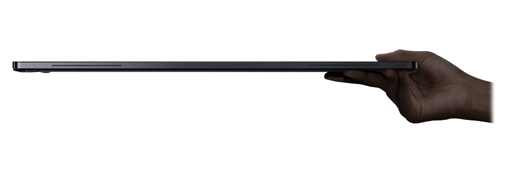 xencelabs pen display being held in one hand side profile