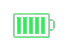 Green digital battery icon
