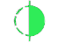 Green semi circle icon