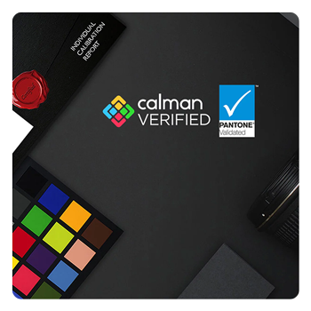 Calman Verified on a grey desk