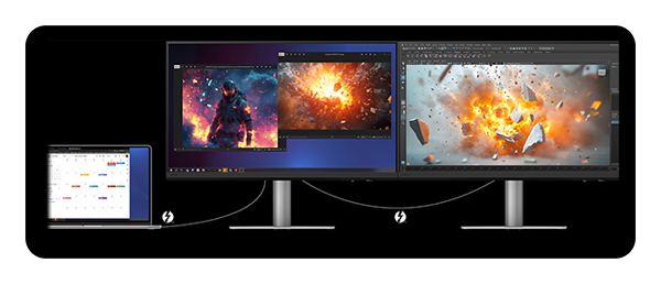 4k 144hz benq monitor daisy chain example