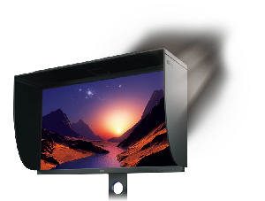 BenQ SW321C with detachable shade hood included