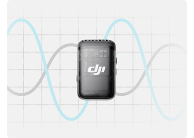 DJI Mic 2 Transmitter on 32-bit float waveform graph illustration
