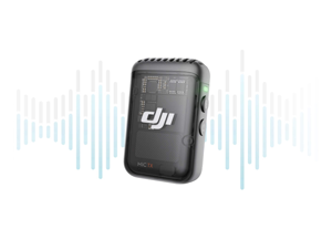dji mic 2 TX on top of illustrated waveform graph