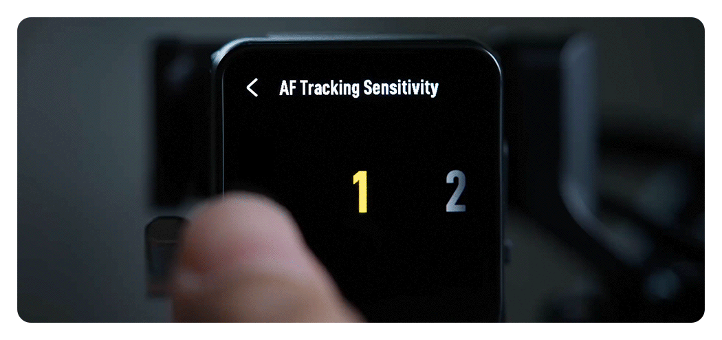 someone adjusting the dji focus pro focus speed