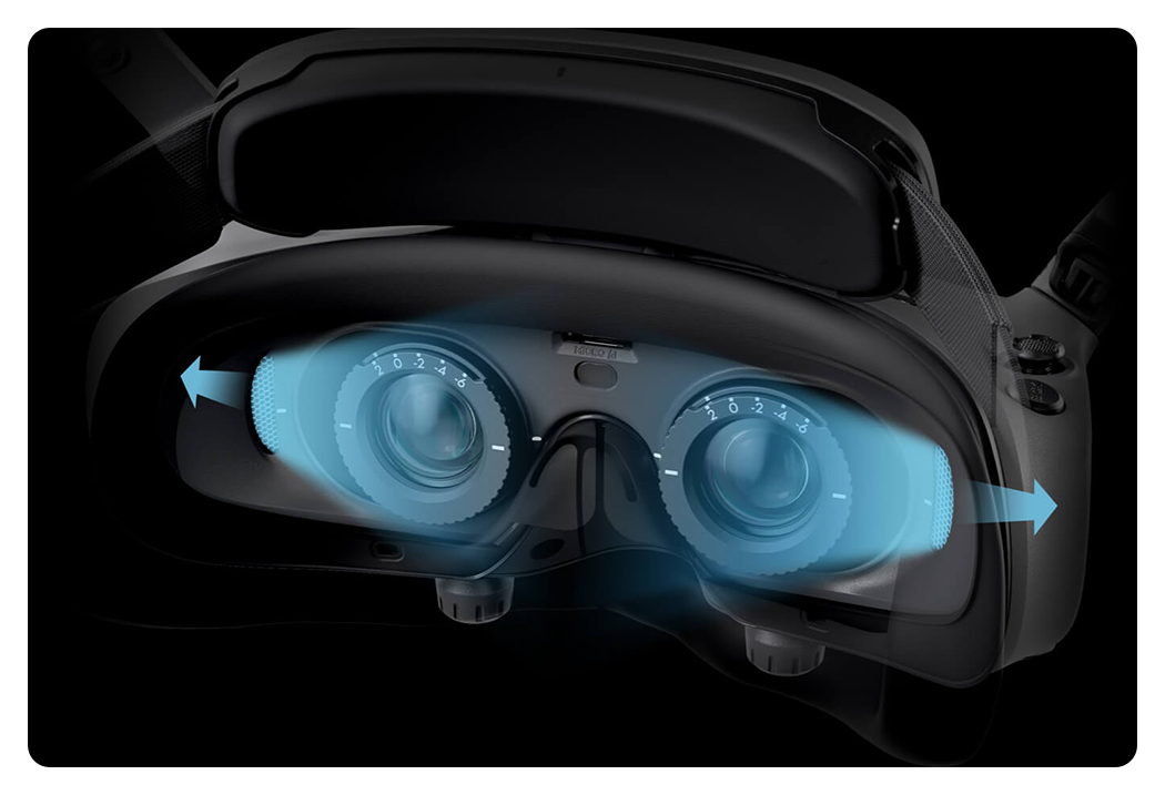 illustration showing how the defogging system works in the dji goggles 3