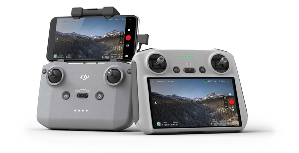 dji mini 3 controllers side by side