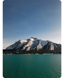 example vertical shot of the mountain from the sea taken with the dji mini 3