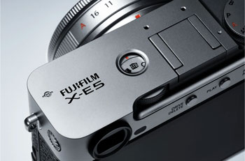 Close up photograph of FUjifilm X-E5 film simulation dial