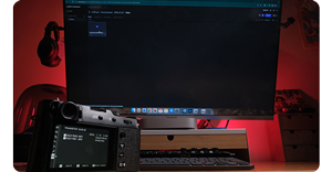Fujifilm X100VI sat infront of Apple Mac display on desk with Frame.io window open uploading images