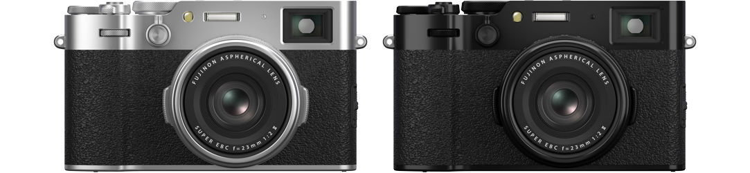Fujifilm X100VI Silver and Black Cameras