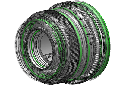 weather resistant construction diagram for the fuji 35mm f2 camera lens