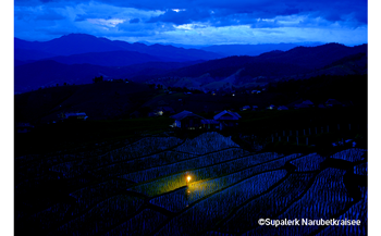 sample heif image of a village at night in the mountains taken with the fuji xh2
